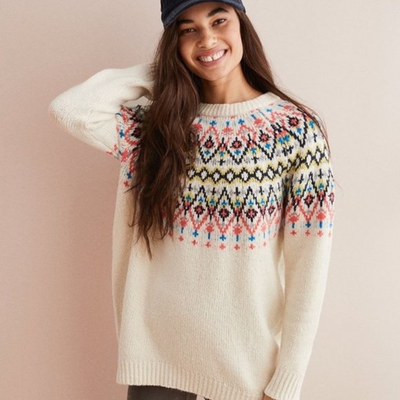 fair isle oversized sweater